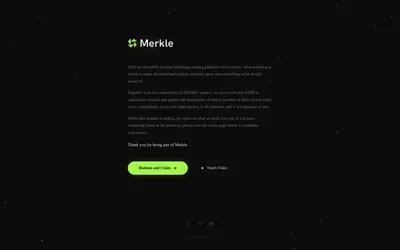 Website screenshot of Merkle Trade (2026-05-20)