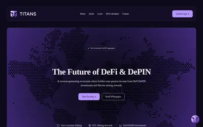 Website screenshot of TITAN (2026-05-20)