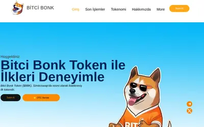 Website screenshot of Bitci Bonk (2026-04-25)