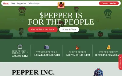 Website screenshot of PEPPER (2026-04-26)