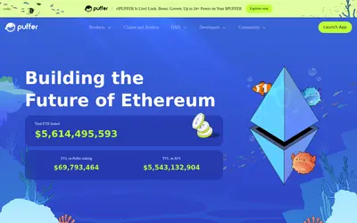 Website screenshot of Puffer Finance (2026-04-26)