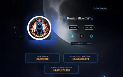 Website screenshot of Russian Blue Cat (2026-05-22)