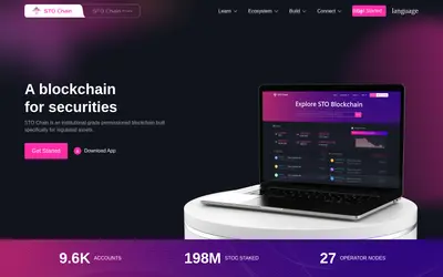Website screenshot of STO Operating System Token (2026-04-20)