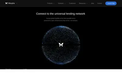 Website screenshot of MORPHO (2026-04-26)