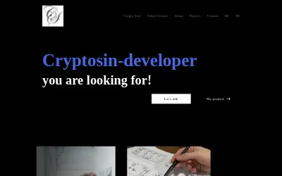 Website screenshot of Cryptosin Digital TL (2026-05-26)
