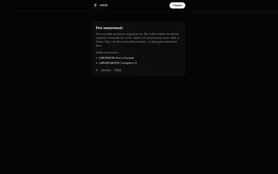 Website screenshot of Anon (2026-05-22)