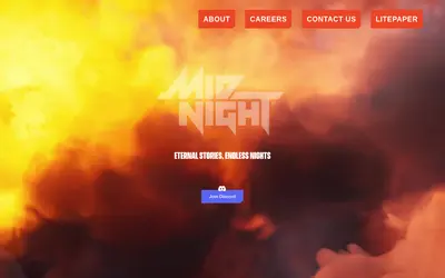 Website screenshot of Midnight (2026-05-22)