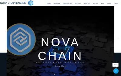Website screenshot of Nova Chain (2026-05-21)
