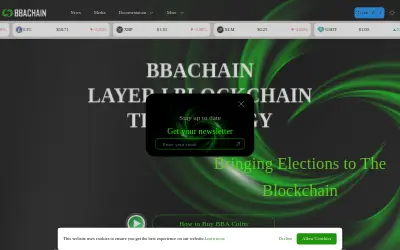 Website screenshot of BBAChain (2026-06-01)