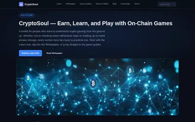 Website screenshot of CryptoSoul (2026-05-20)
