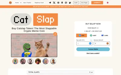 Website screenshot of CatSlap (2026-04-25)