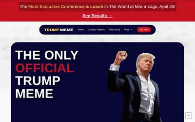 Website screenshot of OFFICIAL TRUMP (2026-04-25)