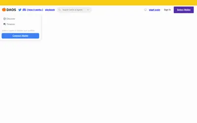 Website screenshot of ai16z (2026-05-20)