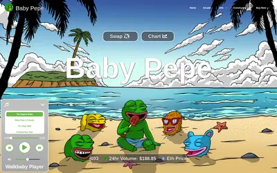Website screenshot of Baby Pepe (2026-05-22)