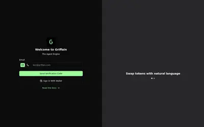 Website screenshot of Griffain (2026-05-21)