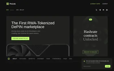 Website screenshot of PinLink (2026-05-20)