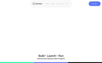 Website screenshot of OpenServ (2026-05-20)