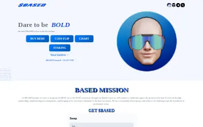 Website screenshot of Based Coin (2026-06-02)