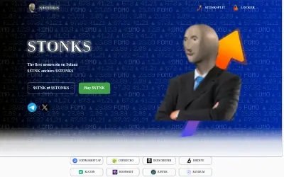Website screenshot of Stonks (2026-05-26)