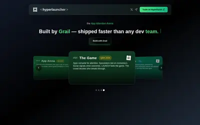 Website screenshot of Hyperlauncher (2026-05-21)