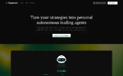 Website screenshot of Gigabrain by virtuals (2026-06-02)