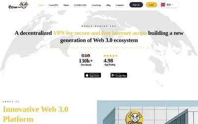 Website screenshot of Cowcoin (2026-05-21)