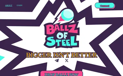 Website screenshot of Ballz of Steel (2026-04-26)