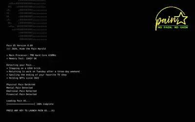 Website screenshot of PAIN (2026-05-20)