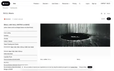 Website screenshot of NULL MATRIX (2026-04-26)