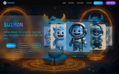 Website screenshot of Sui Monster (2026-05-22)