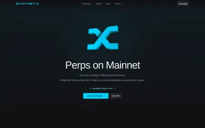Website screenshot of Synthetix (2026-04-25)