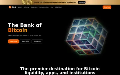 Website screenshot of Bridged Wrapped Bitcoin (BOB Network) (2026-05-22)
