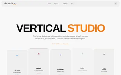 Website screenshot of Vertical AI (2026-05-21)