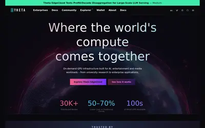 Website screenshot of Theta Fuel (2026-05-21)