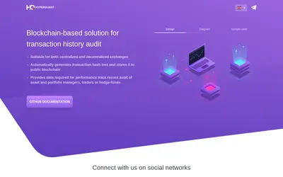 Website screenshot of HyperQuant (2026-05-21)