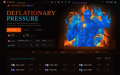 Website screenshot of FUEGO (2026-05-22)
