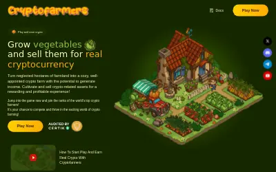 Website screenshot of CryptoFarmers (2026-05-26)