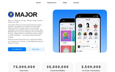 Website screenshot of MAJOR (2026-06-02)