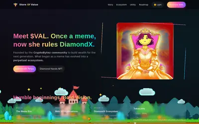 Website screenshot of Store of Value (2026-05-20)