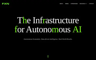 Website screenshot of FXN (2026-05-22)