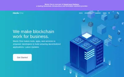 Website screenshot of Menlo One (2026-04-25)