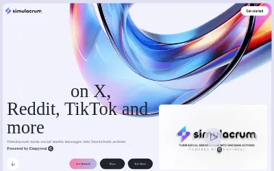 Website screenshot of Simmi Token (2026-06-02)