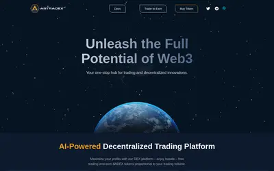 Website screenshot of AstraDex AI (2026-05-20)