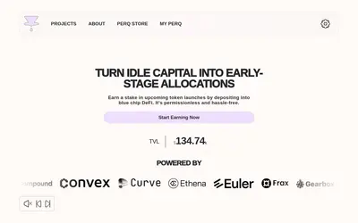 Website screenshot of PERQ (2026-04-25)