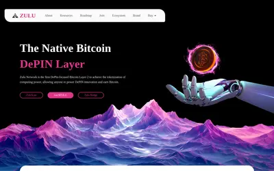 Website screenshot of Zulu Network (2026-04-25)