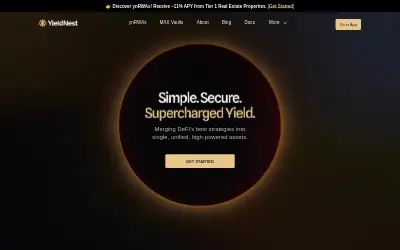 Website screenshot of ynETH MAX (2026-05-26)