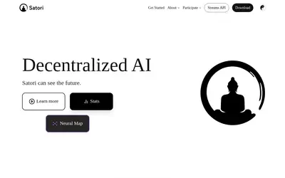 Website screenshot of Satori Network (2026-04-25)