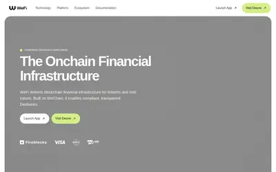 Website screenshot of WeFi (2026-05-20)