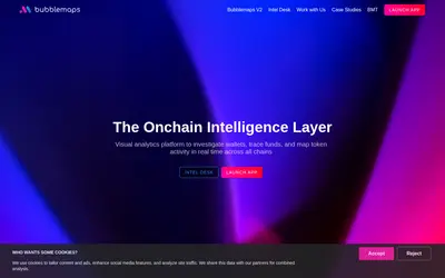 Website screenshot of Bubblemaps (2026-05-20)