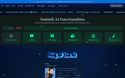 Website screenshot of SuiAI (2026-06-02)
